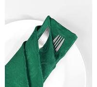 WedDecor Polyester Damask Table Napkins and Tablecloth Swirl Pattern, for Dinning, Banquets, Wedding, Receptions & All Events (20 Inch - Napkin, Green, 10)