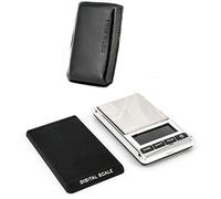 WedDecor Portable Digital Pocket Scale with Storage Pouch, Professional Multi-functional, Back lit LCD Display for Jewellery, Cereals, Gold Weighing, Black (0.01g - 500g, Scale Only)