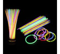 WedDecor Premium Glow Sticks with Connectors, 8" Long Glow Sticks Party Packs for Adults, Glow in The Dark Neon Sticks Necklace and Bracelets for Kids Party Supplies, Halloween Decoration, 224pcs
