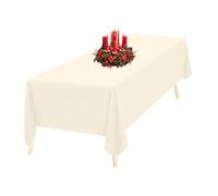 WedDecor Premium Rectangular Tablecloth Set - Durable, Large Fabric Table Covers for Weddings, Dinners, Birthdays, Anniversaries, and Events - 70 x 144 Inches, Ivory (Pack of 4)
