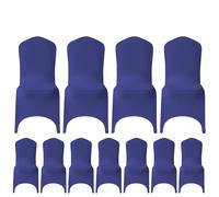 WedDecor Purple Spandex Chair Cover Stretch Removable Slipcover Dining Room Wedding Decor, Christmas Party, Banquet, Anniversary, Birthday Decoration, 10pcs
