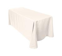 WedDecor Rectangular Polyester Tablecloth Durable Fabric Table Cover for Wedding Decorations Dinner Birthday Anniversary Parties Events, 70 x 126 Inches, Ivory, 1 Piece