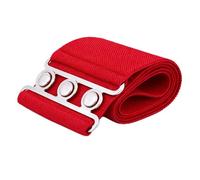 WedDecor Red Elasticated Belt For Women Stretchy Cinch Belt With Silver Buckle & Clasp, Retro 50s | Wide Elastic, WaistbeltFor Dress, Halloween Corset Vintage, L Size