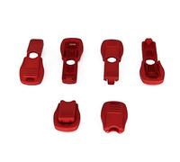 WedDecor Red Plastic Cord Stopper Zipper Pull Cord Ends Lock Zipcords Stopper Toggle Lock for Clothing, Replacement, Lanyard, Sportswear, Backpack, Accessories, DIY Crafts, 5pcs