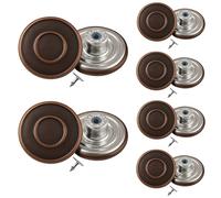 WedDecor Replacement Jeans Button Hammer on Tack Fastener with Back Pin Hand Pressed Studs for Clothing Repairing, Denim, Jackets, 20mm, Dark Bronze, 10pcs