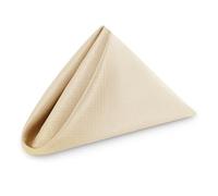 WedDecor Reusable 50cm x 50cm Fabric Beige Dinner Napkins - Polyester Table Napkins with Hemmed Edges, Easy-Care, Washable for Weddings, Banquets, Parties & Home Use, 1pc