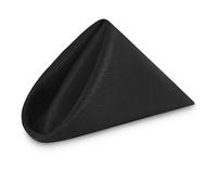 WedDecor Reusable 50cm x 50cm Fabric Black Dinner Napkins - Polyester Table Napkins with Hemmed Edges, Easy-Care, Washable for Weddings, Banquets, Parties & Home Use, 1pc