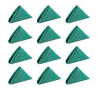 WedDecor Reusable 50cm x 50cm Fabric Forest Green Dinner Napkins - Polyester Table Napkins with Hemmed Edges, Easy-Care, Washable for Weddings, Banquets, Parties & Home Use, 20pcs