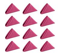 WedDecor Reusable 50cm x 50cm Fabric Fuchsia Pink Dinner Napkins - Polyester Table Napkins with Hemmed Edges, Easy-Care, Washable for Weddings, Banquets, Parties & Home Use, 20pcs