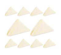 WedDecor Reusable 50cm x 50cm Fabric Ivory Dinner Napkins - Polyester Table Napkins with Hemmed Edges, Easy-Care, Washable for Weddings, Banquets, Parties & Home Use, 10pcs