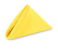 WedDecor Reusable 50cm x 50cm Fabric Lemon Yellow Dinner Napkins - Polyester Table Napkins with Hemmed Edges, Easy-Care, Washable for Weddings, Banquets, Parties & Home Use, 1pc
