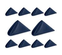 WedDecor Reusable 50cm x 50cm Fabric Navy Dinner Napkins - Polyester Table Napkins with Hemmed Edges, Easy-Care, Washable for Weddings, Banquets, Parties & Home Use, 10pcs
