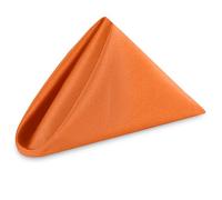 WedDecor Reusable 50cm x 50cm Fabric Orange Dinner Napkins - Polyester Table Napkins with Hemmed Edges, Easy-Care, Washable for Weddings, Banquets, Parties & Home Use, 1pc