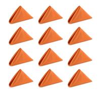 WedDecor Reusable 50cm x 50cm Fabric Orange Dinner Napkins - Polyester Table Napkins with Hemmed Edges, Easy-Care, Washable for Weddings, Banquets, Parties & Home Use, 20pcs