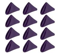 WedDecor Reusable 50cm x 50cm Fabric Purple Dinner Napkins - Polyester Table Napkins with Hemmed Edges, Easy-Care, Washable for Weddings, Banquets, Parties & Home Use, 20pcs