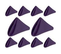 WedDecor Reusable 50cm x 50cm Fabric Purple Dinner Napkins - Polyester Table Napkins with Hemmed Edges, Easy-Care, Washable for Weddings, Banquets, Parties & Home Use, 10pcs