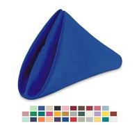 WedDecor Reusable 50cm x 50cm Fabric Royal Blue Dinner Napkins - Polyester Table Napkins with Hemmed Edges, Easy-Care, Washable for Weddings, Banquets, Parties & Home Use, 1pc