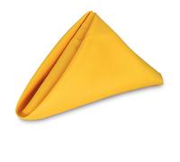 WedDecor Reusable 50cm x 50cm Fabric Sunshine Yellow Dinner Napkins - Polyester Table Napkins with Hemmed Edges, Easy-Care, Washable for Weddings, Banquets, Parties & Home Use, 1pc