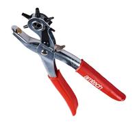 WedDecor Revolving Leather Hole Punch Plier Tool - 6 Sizes (2mm to 4.5mm) - Steel Puncher for Belts, Canvas, Leather, Fabric, Plastic, Card & DIY Craft - Handheld Eyelet Punching Tool