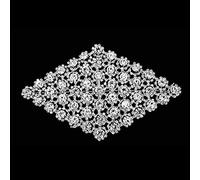 WedDecor Rhinestone Applique Patches, Crystal Diamante Flower Motif for Sewing on, Bridal, Wedding Dress, Party wear,Casual or Formal Wear Fashion Accessory, 100mm x 50mm