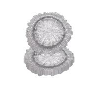WedDecor Round Charger Plates with Vintage Design, Centerpiece Presentation Plate Set Dinner Table Decorations Weddings Banquets Christmas Dining Parties Tableware, 33cm, 6pcs