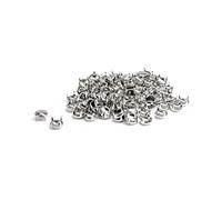WedDecor Round Dome Head Press Studs Decorative Accessory for Leathercraft, Denim, Shoes, Bags, Clothing Repair, DIY Project, Silver, 6mm, 100pcs