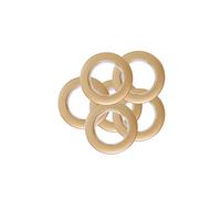 Weddecor Round Shaped Curtain Eyelets Plastic Round Grommet Rings Clips for Window, Door, Room Curtains & Drapes, DIY Drapery Supplies, Backdrop Attachment, 42mm, Matt Gold,10pcs