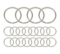 WedDecor Round Shaped Split Rings Metal Closed Jump Keyrings for Home Car Key Chains, Leash, Wallet Purse Making, Leather Craft Projects, 25mm, 20 Pieces
