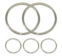 WedDecor Round Shaped Split Rings Metal Closed Jump Keyrings for Home Car Key Chains, Leash, Wallet Purse Making, Leather Craft Projects, 25mm, 5 Pieces
