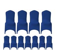WedDecor Royal Blue Spandex Chair Cover Stretch Removable Slipcover Dining Room Wedding Decor, Christmas Party, Banquet, Anniversary, Birthday Decoration, 10pcs