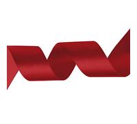 WedDecor Scarlet Ribbon for Gift Wrapping, 50mm x 25 Metres Double Sided Polyester Satin Ribbon Roll for Christmas, Wedding, Crafting, Sewing, Hair Bow, Birthday Cake Decoration
