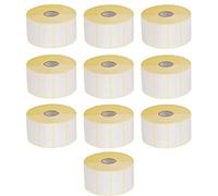 WedDecor Self-Adhesive Sticky Address Mailing Labels Roll Blank Writeable Stickers for Envelopes Multipurpose Office Home Use, White, 60mm x 40mm - 38mm Core, 10pcs