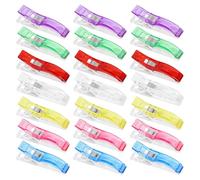 WedDecor Sewing Clips for Fabric Quilting & Crafts - Durable Plastic Quilting Clips, Fabric Crafting Clips, Clips for Dress Making, Sewing, and Hanging Materials, 20pcs