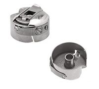 Weddecor Sewing Machine Bobbin Case Stainless Steel for Front Loading Suitable for House Machines, Kenmore, Singer, Brother, Babylock, Bernina, Elna, Janome, Silver, 2pcs