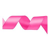 WedDecor Shocking Pink Ribbon for Gift Wrapping, 15mm x 25 Metres Double Sided Polyester Satin Ribbon Roll for Christmas, Wedding, Crafting, Sewing, Hair Bow, Birthday Cake Decoration