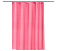 WedDecor Shower Curtains Mould Proof Resistant, Waterproof PEVA Shower Curtain Heavy Duty Bathroom Curtains, With 12 White Plastic Hooks, 180cm x 180cm, Bright Pink