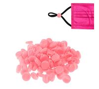 WedDecor Silicone Cord Locks Adjustable Slider Toggle Non Slip End Stopper Fastener Durable Buckles for Elastic Drawstrings, Making Face Cover (9.5mm, Pink, 10pcs)