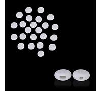 WedDecor Silicone Cord Locks Adjustable Slider Toggle Non Slip End Stopper Fastener Durable Buckles for Elastic Drawstrings, Making Face Cover (9.5mm, White, 100pcs)