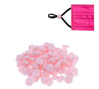 WedDecor Silicone Cord Locks Adjustable Slider Toggle Non Slip End Stopper Fastener Durable Buckles for Elastic Drawstrings, Making Face Cover (9.5mm, Baby Pink, 50pcs)