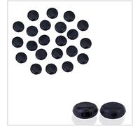 WedDecor Silicone Cord Locks Adjustable Slider Toggle Non Slip End Stopper Fastener Durable Buckles for Elastic Drawstrings, Making Face Cover (9.5mm, Black, 50pcs)