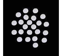 WedDecor Silicone Cord Locks Adjustable Slider Toggle Non Slip End Stopper Fastener Durable Non Slip Buckles for Elastic Drawstrings, Backpacks, Shoelaces, Making Face Cover (9.5mm, White, 100pcs)