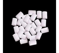 WedDecor Silicone Cord Locks Adjustable Slider Toggle Non Slip End Stopper Fastener Durable Non Slip Buckles for Elastic Drawstring, Backpacks, Shoelaces, Making Face Cover (9mm x 6.5mm, White,100pcs)