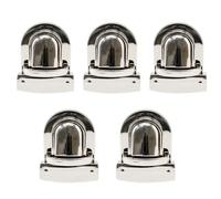 WedDecor Silver Catch Tuck Lock Clasp Buckle Purse Closer Thumb for Handbags, Purse, Leather Bag, Art & Crafts, Scrapbook, DIY Projects, 32mm x 24mm, 5pcs