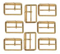 WedDecor Single Prong Metal Roller Buckle Multi-Purpose for Shoes, Belts, Handbags, Luggage Bags, Clothing, Hand DIY Accessories, Webbing, Footwear, and Leather Crafts, Gold, 25mm, 5pcs