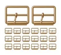 WedDecor Single Prong Metal Roller Buckle Multi-Purpose for Shoes, Belts, Handbags, Luggage Bags, Clothing, Hand DIY Accessories, Webbing, Footwear, and Leather Crafts, Gold, 30mm, 2pcs