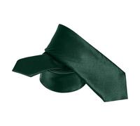 WedDecor Skinny Dark Green Tie 5cm Solid Colour Slim Necktie - Soft Polyester Unisex Formal Business Tie for Men & Women, Perfect for Weddings, Prom, Parties, Celebrations & Business Meetings