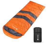 WedDecor Sleeping Bag Orange - Single Sleeping Bag for 6ft Adult, Versatile 4 season sleeping bags for Adults Double Sided Zip, Waterproof, Quality Material, Ideal for Camping & Backpacking