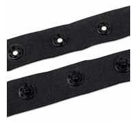 WedDecor Snap Popper Tape Fasten Ribbon Black Popper Snap Stud Press Fastening Sewing Duvet Cover Tape for Baby Jumpsuits, Toddles Clothes, Sewing Small Garments, 5 metres