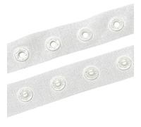 WedDecor Snap Popper Tape Fasten Ribbon White Popper Snap Stud Press Fastening Sewing Duvet Cover Tape for Baby Jumpsuits, Toddles Clothes, Sewing Small Garments, 1 metre