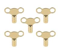 WedDecor Solid Brass Radiator Bleed Key, Pack of 5 Universal 5mm Heavy Duty Radiator Key UK, Radiator Valve Clock Caps Key for Bleeding Air Vent, Heater Bleeding Key UK Plumbing Tools & Equipment